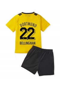 Fotbalové Dres Borussia Dortmund Jude Bellingham #22 Dětské Domácí Oblečení 2022-23 Krátký Rukáv (+ trenýrky)
